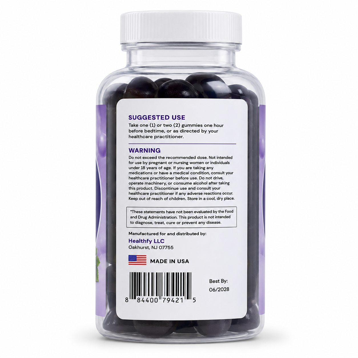 Healthfy Calm Jet Sleep + Relaxation Gummies