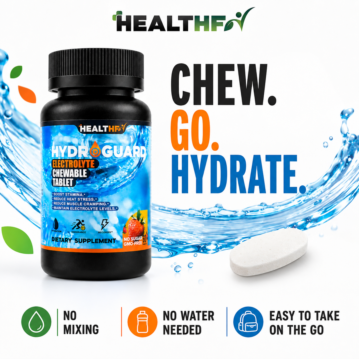 Healthfy HydroGuard Hydration Chewable Tablets