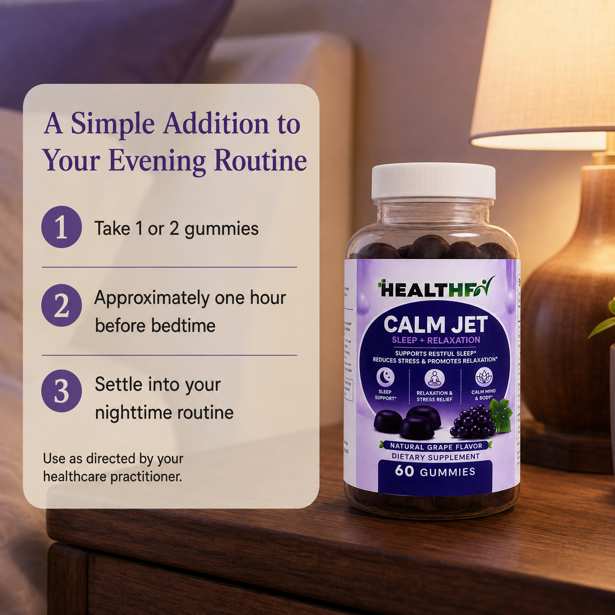 Healthfy Calm Jet Sleep + Relaxation Gummies